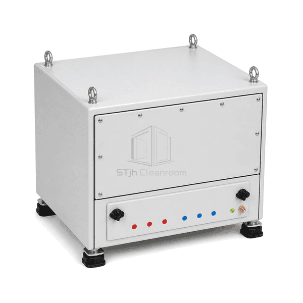 Top-oblique view of lifting points and non-ventilated enclosure