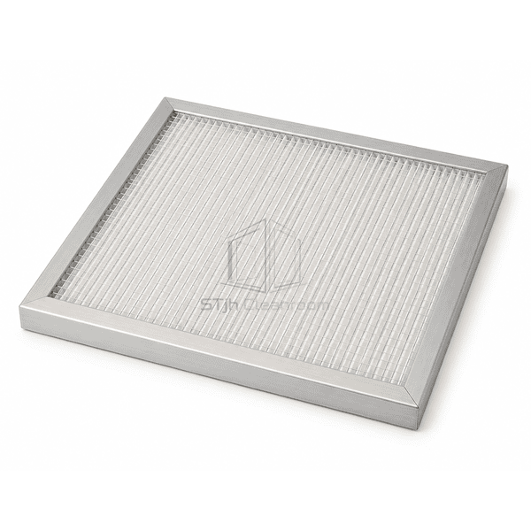 Complete horizontal knife-edge HEPA filter panel