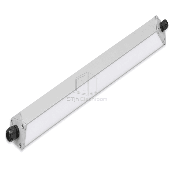 Full-length side view of the opal diffuser and white housing