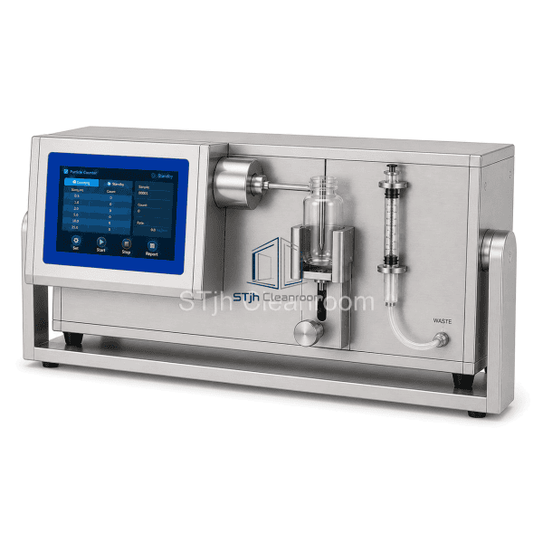 Liquid particle counter sample probe and sensor flow-path detail