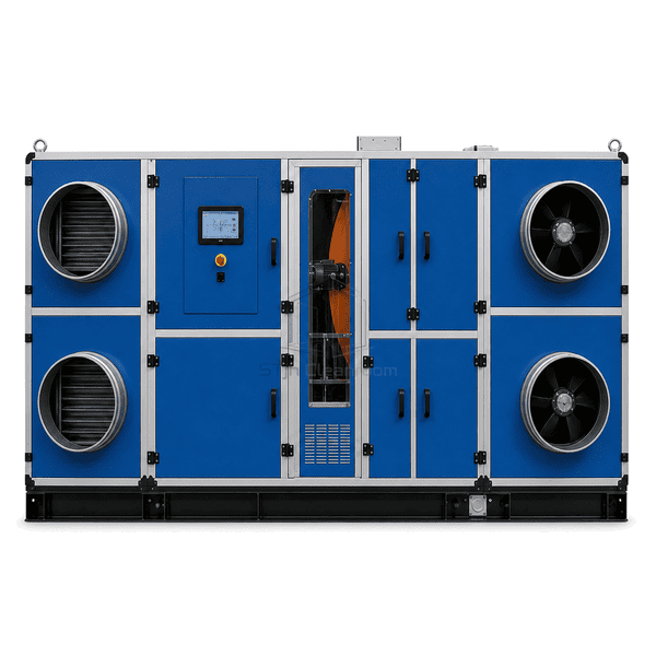 Front elevation of the ultra-low dew point dry-room dehumidifier