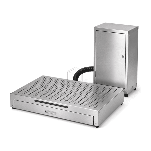 Low-Profile Adhesive Sole Cleaner with Remote Extraction Cabinet main product view