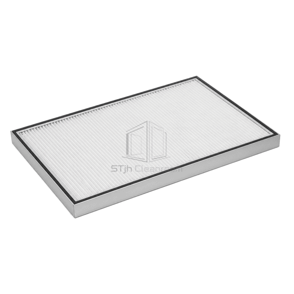 Horizontal full view of shallow low-resistance cleanroom HEPA filter
