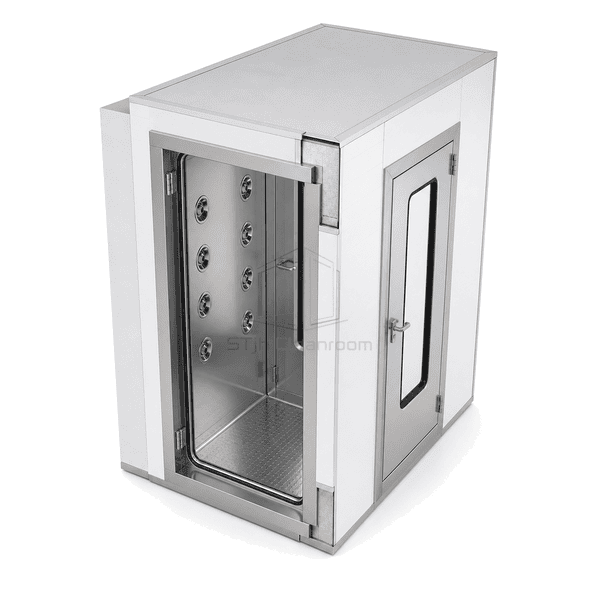 Overhead view of the insulated chamber and thermal-break door frames