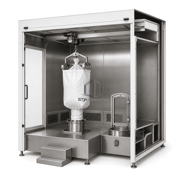 Side cutaway showing downflow, displaced-air capture and filtration