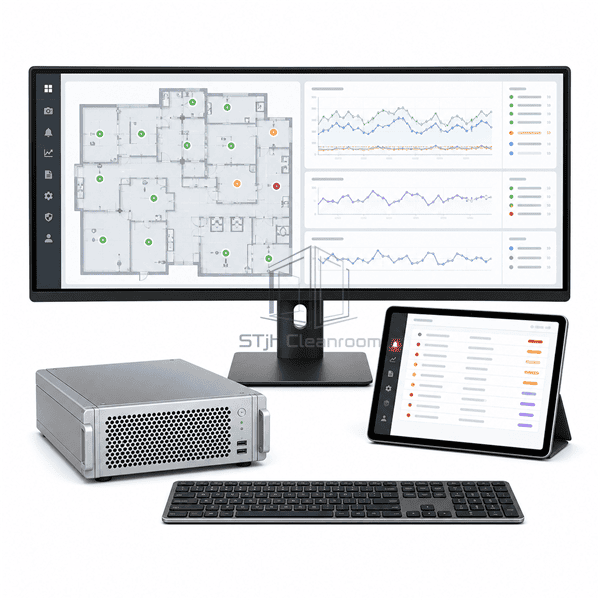 Ultrawide monitoring dashboard tablet server and keyboard system