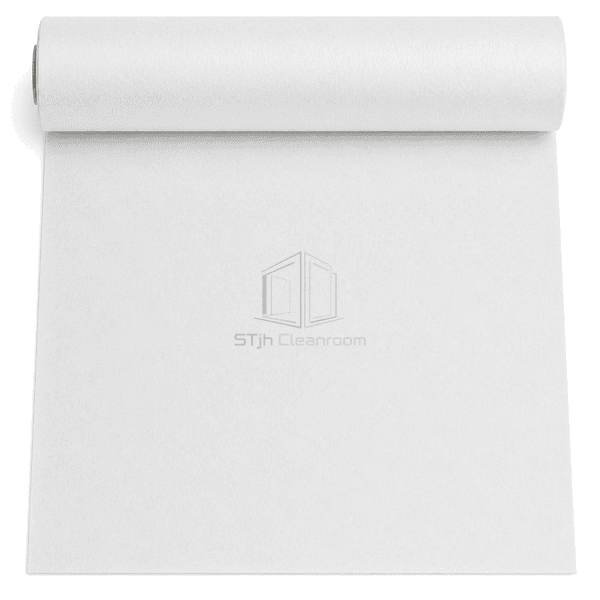 Unrolled horizontal sheet of HEPA microglass media