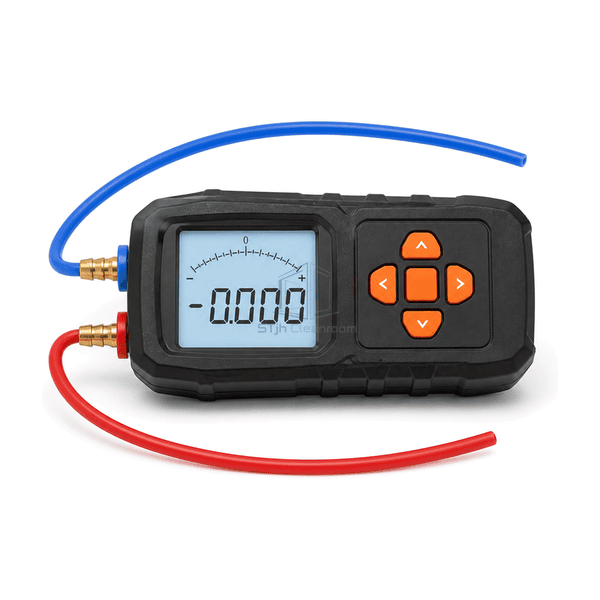 Micromanometer horizontal view with pressure tubing