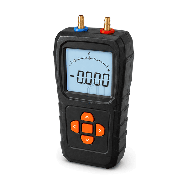 Micromanometer dual pressure-port and tubing connection detail
