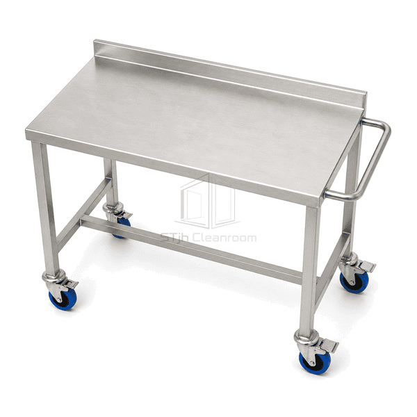 Top perspective of mobile sanitary work surface