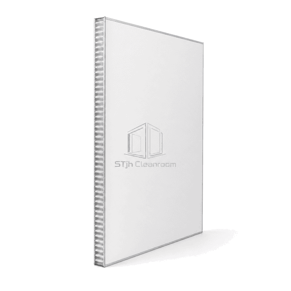 Side section revealing the aluminum honeycomb ceiling core