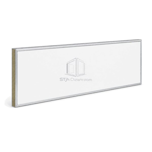 Horizontal full-length modular cleanroom wall panel