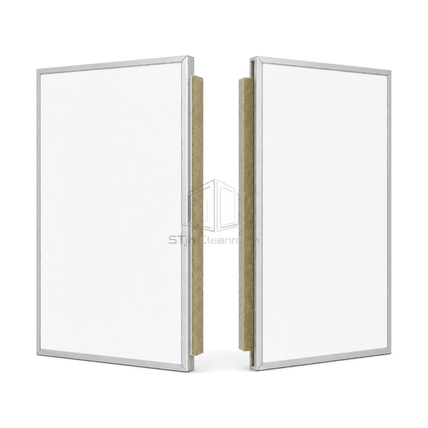 Concealed tongue-and-groove connection between cleanroom wall panels