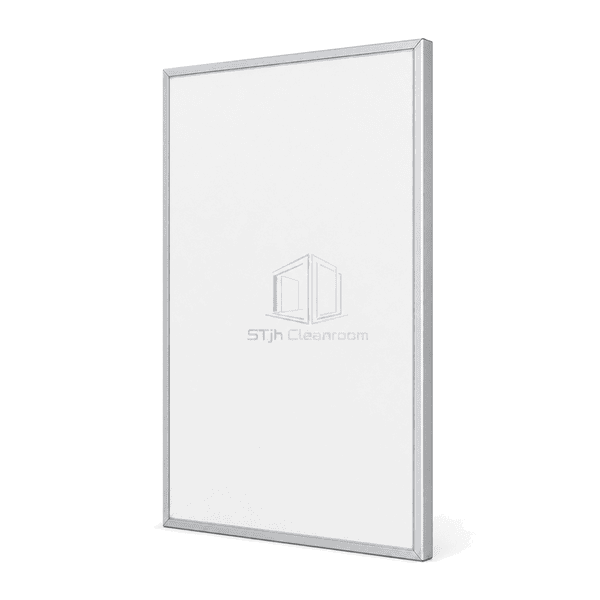 Complete modular cleanroom wall panel with flush coated steel faces