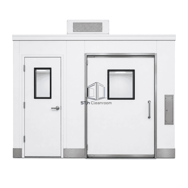 Front elevation of the panel-built raw-material sampling suite