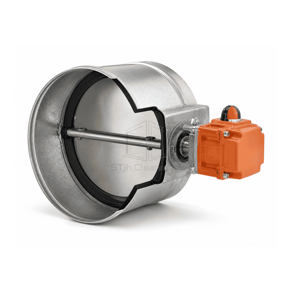 Side view showing direct actuator shaft and external position mark
