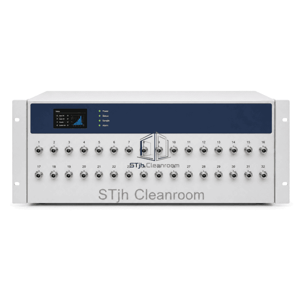 Multi-channel particle monitoring system full front view with numbered ports