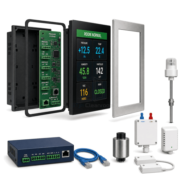 Side view showing flush cassette, modular I-O section and Ethernet connector