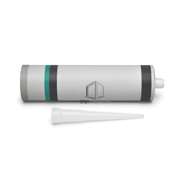 Complete horizontal neutral silicone sealant cartridge and nozzle