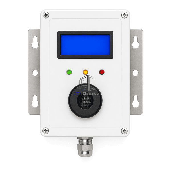 Front view showing oxygen concentration display and staged alarm indicators