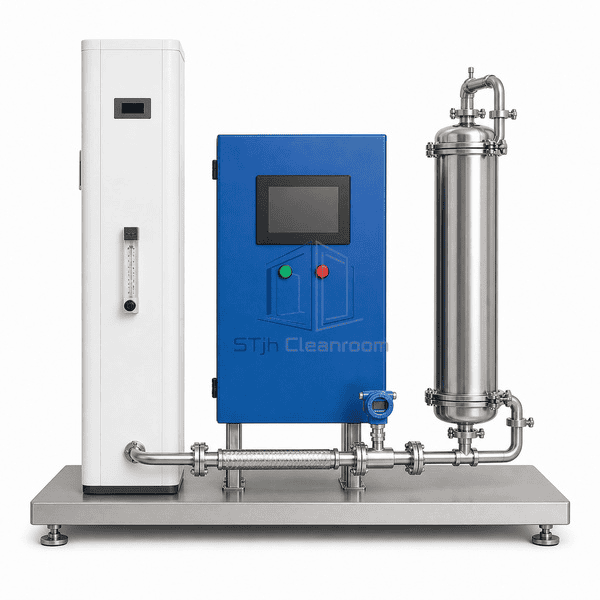 Ozone sanitization system complete generator and mixing skid profile
