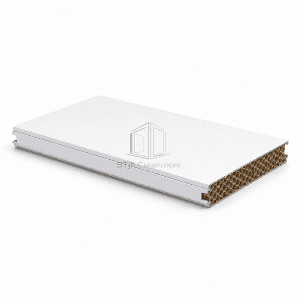 Horizontal full-length paper honeycomb cleanroom panel