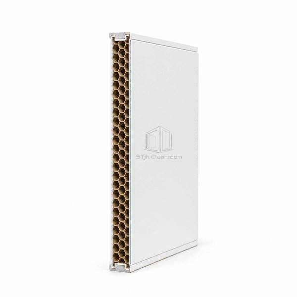 Side section showing the expanded paper honeycomb core