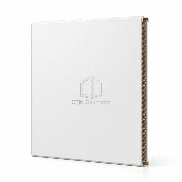 Upright paper honeycomb cleanroom wall panel