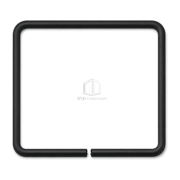 Straight front view of the rounded rectangular pass box gasket loop