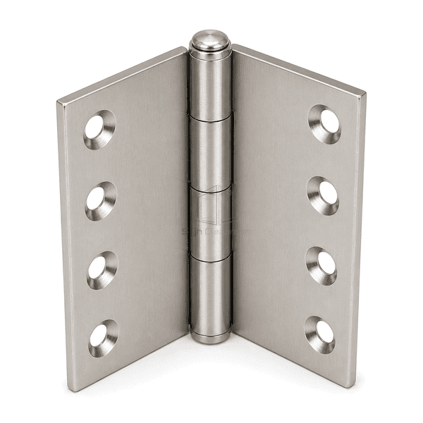 Interface-focused view of the pass box hinge countersinks knuckles and pin cap