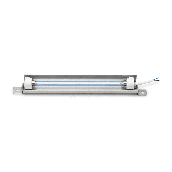 Horizontal complete view of the wired pass box UV lamp assembly