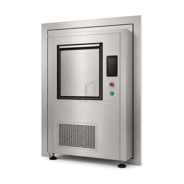 Autoclave barrier flange and door interlock detail