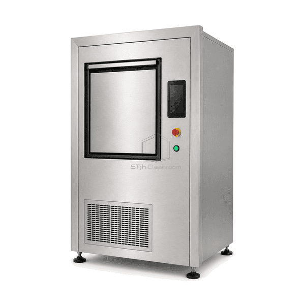 Pass-through steam sterilizer side profile