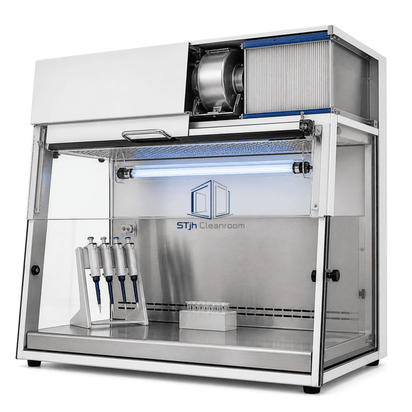 Side view showing the filtered supply module and UV-resistant panel
