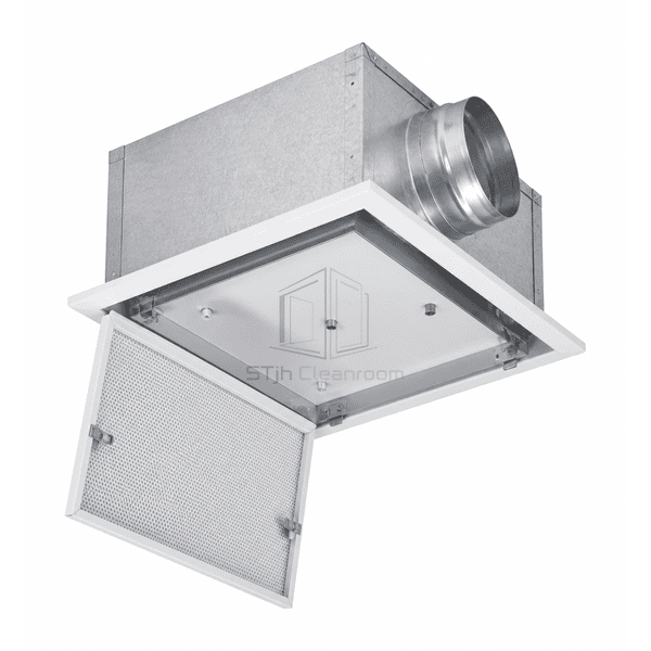 Open perforated diffuser showing pressure equalizer and rear plenum