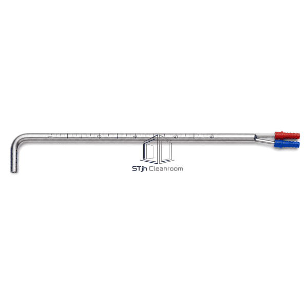 Pitot tube horizontal full-length orientation