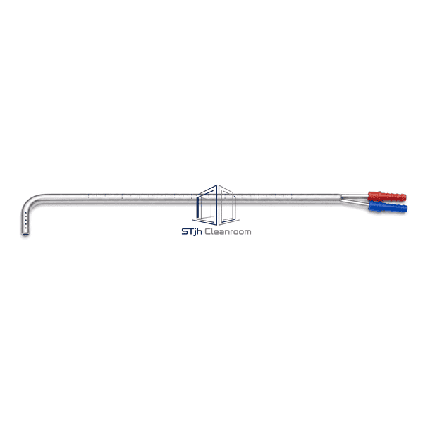 Pitot tube side view showing etched insertion scale