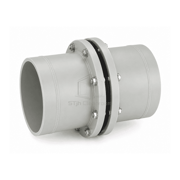 Close view of thermoplastic weld bead and PP duct flange