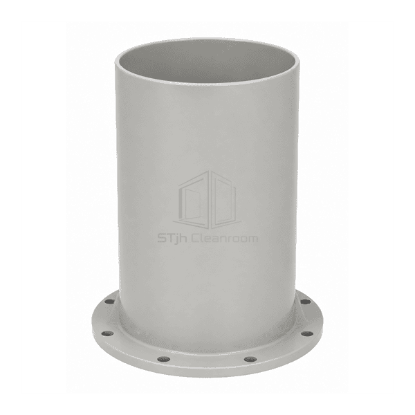 Upright front view of a complete PP exhaust duct section