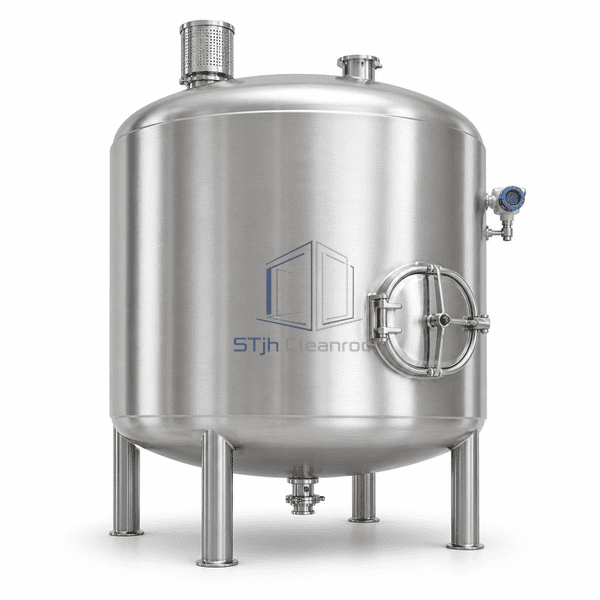 Purified Water storage tank horizontal presentation of complete vessel