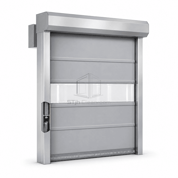 PVC high-speed roll-up door curtain edge and low-friction side guide interface