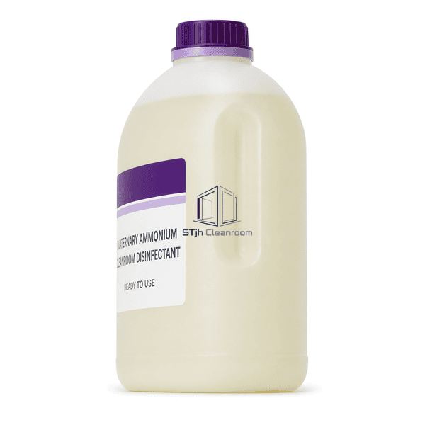 Quaternary ammonium container rear grip and molded oval base view