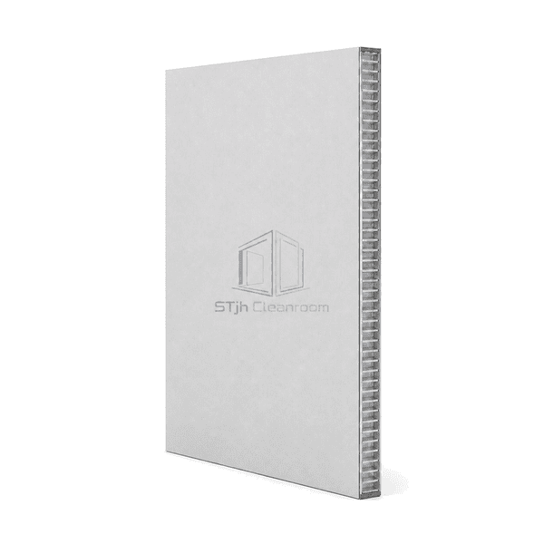 Side section showing the deep aluminum honeycomb ceiling core