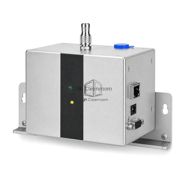 Remote particle counter in horizontal fixed-installation orientation