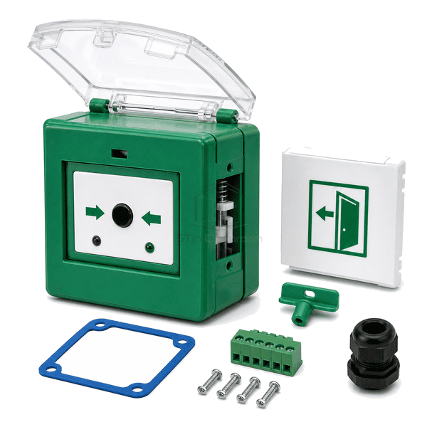 Complete release unit with reset key gasket cover and connector