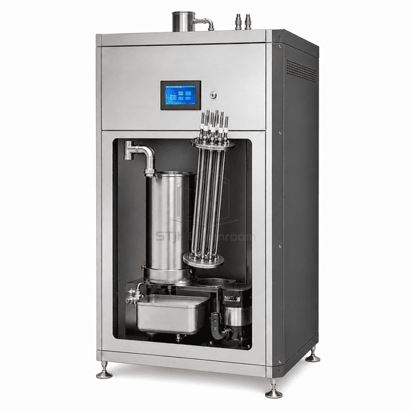 Resistive humidifier with heater bundle lifted from cylinder