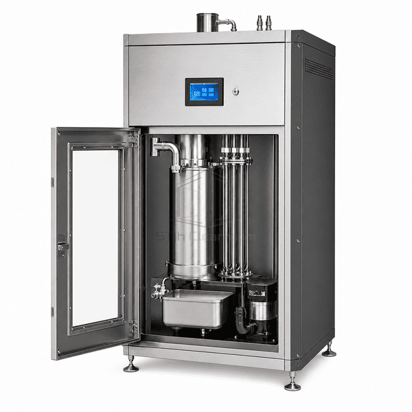 Resistive humidifier with service door open