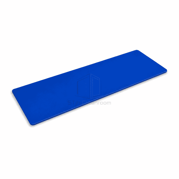 Complete long-format cobalt-blue reusable cleanroom contamination-control mat