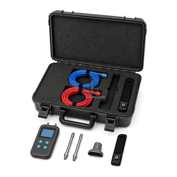 Room pressure meter and static probes arranged horizontally