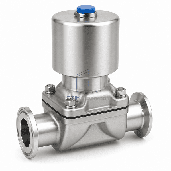 Sanitary diaphragm valve bonnet and diaphragm joint detail